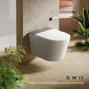 Toilette Intelligente Haut de Gamme avec Bidet Automatique, <span class=keywords><strong>WC</strong></span> <span class=keywords><strong>Suspendu</strong></span> de Luxe Électrique Autonettoyant avec Télé<span class=keywords><strong>commande</strong></span> - Product Image 1