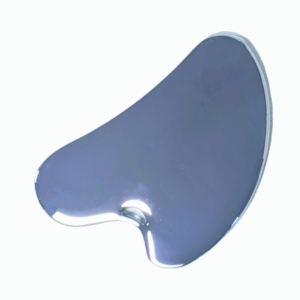 Placa de Gua Sha de aleación de zinc estilo dedo, masajeador de metal liso para esculpir el rostro, relajación de la piel, cuidado de belleza en casa y spa. - Product Image 1