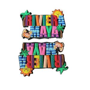 Imán de Refrigerador de PVC de Goma <span class=keywords><strong>3D</strong></span> Personalizado con Diseño de Animales, Árboles y Barcos, Recuerdos de Viaje a la Playa de México - Product Image 1