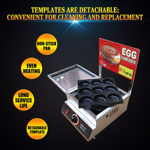 Máquina comercial de 9 orificios para huevos y hamburguesas a gas con quemador infrarrojo de panal, para puestos callejeros, y para hacer pasteles de frijol rojo - Product Image 2