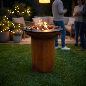 Nouvelle Tendance <span class=keywords><strong>Plancha</strong></span> de Cuisson Extérieure Robuste en Acier Corten, à Zones de Cuisson Multiples, pour Bois de Chauffage et Cuisson à la Caillebotis - Product Image 1