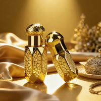 Flacons roll-on en verre pour huiles essentielles et parfums arabes, 3ML, 6ML, 12ML, avec bâtonnets en verre, pour Oud et Attar