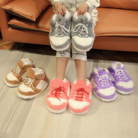 Chaussons d'hiver 2025 chauds pour femmes, mignons chaussons d'intérieur unisexes, pantoufles de sport pour hommes, chaussures de maison en coton, claquettes en peluche pour femmes