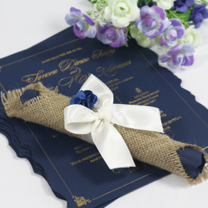 Caja de Madera Rústica para Invitaciones de Boda, Caja para Invitaciones de Boda con Papel de Envolver y Cinta Decorativa - Product Image 5