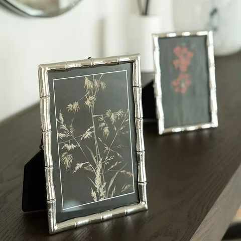 LuxuryGolden Scale Texture Photo Frame European Simple Metal Photo ...