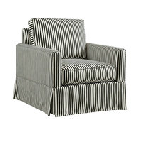 Fauteuil pivotant relaxant Art Déco ergonomique à imprimé animal (léopard, zèbre, rayures) en lin avec jupe pour usage hôtelier
