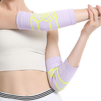 OEM vente en gros confortable tricoté Sport Fitness coude orthèse manchon haute compression élastique respirant avec logo Design