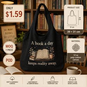 Kit <span class=keywords><strong>de</strong></span> Regalo para Eventos <span class=keywords><strong>de</strong></span> Librerías, Bolsa <span class=keywords><strong>de</strong></span> Lona con Asa Larga y Logotipo Personalizado, 34x39cm, Bolsa <span class=keywords><strong>de</strong></span> Compras Reutilizable Estética, Regalos para Bibliotecas y Librerías, Logotipo Personalizado - Product Image 1