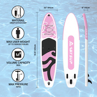 Planche de paddle gonflable rose personnalisée 10,6'x33"x6" avec technologie Drop Stitch, écologique et portable pour votre marque