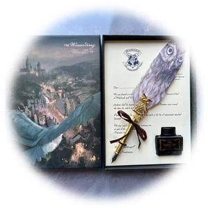 Coffret cadeau Vintage <span class=keywords><strong>Harry</strong></span> Feather <span class=keywords><strong>Stylo</strong></span> à bille en métal 0,7 mm Encre multicolore Non effaçable - Product Image 6