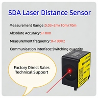 Capteur de distance laser industriel Siman SDA-50DA 0,03-50m Précision 1mm IP65 RS485 Affichage OLED 1-100Hz Systèmes AGV