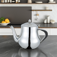 Théière en acier inoxydable de qualité supérieure de style arabe, design simple avec poignée latérale pour bouilloire à eau, théière