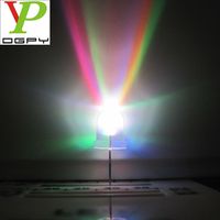Diodes LED à changement de couleur de 10 mm, à dôme, multicolores, clignotantes, avec lentille diffuse laiteuse, lentille transparente, 250 pièces par sac