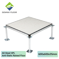 Plancher surélevé antistatique en HPL tout acier, 600x600x35mm, conforme ESD, classe A, ignifuge, pour centre de données SENMAI, directement de l'usine