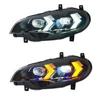 Nouvel ensemble de phares 0814 pour X6 E71 avec feux de jour LED bicolores design flèche 12V