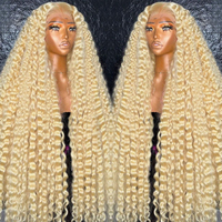 Perruque frontale en dentelle HD 13x4, cheveux humains vierges 613 alignés, blonds, lisses, pour femmes noires – Vente en gros