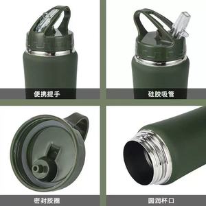 Gourde en acier inoxydable anti-fuite pour le sport et le fitness, vente en gros OEM - Product Image 2