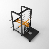 Rack de squat à ceinture robuste à charge par disques, machine de squat aux hanches en position debout, équipement de fitness pour entraînement des jambes en salle de sport commerciale Rhino Belt Squat