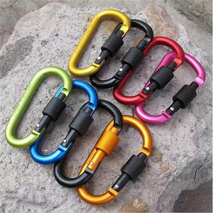 Mousqueton noir, mousqueton en forme d'anneau D de 3 pouces avec crochet pour porte-clés - Product Image 5