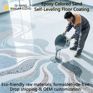 Peinture époxy antidérapante auto-nivelante à deux composants, peinture de sol en sable époxy, revêtement de sol en sable époxy pour effet marbre, sol en béton - Product Image 6