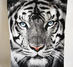 Turkish Cotton Factory Personalized Oversized White Velour Luxvry Customized Logo Printed Beach Towel