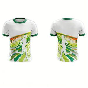 เสื้อยืดผู้ชายแบบใหม่ ดีไซน์เองได้ ผลิตจากโพลีเอสเตอร์ 100% ขายดีที่สุด แบบเปล่า แขนสั้น ขายส่ง รับสกรีนลายแบบซับลิเมชั่น ระบายอากาศ แห้งเร็ว - Product Image 3