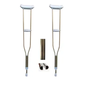 Lightweight Matt Oxidation Crutches Walking Cane Small Size Muletas OEM Health Medical Elderly Walking Stick