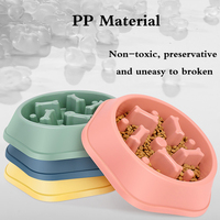 Gamelle portable en plastique pour chien, à alimentation lente, en matériau de qualité alimentaire, pour les voyages et l'intérieur