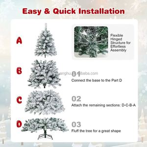 Árbol de Navidad Artificial de Alta Calidad de 180 cm con Nieve Artificial para Interiores y Exteriores, para Uso Doméstico - Product Image 4