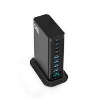 Chargeur de bureau USB C PD100W QC30W 520W 4A 4C, chargeur multiport 8 en 1 pour ordinateur portable, station de charge de type C, chargeur super rapide GaN 520W