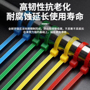 Attaches de câbles en nylon colorées Runbo, 100 pièces, couleurs assorties, autobloquantes, pour le regroupement et la fixation des objets artisanaux - Product Image 3