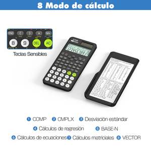 Calculadora científica <span class=keywords><strong>de</strong></span> tamaño medio negra <span class=keywords><strong>de</strong></span> plástico alimentado por batería <span class=keywords><strong>de</strong></span> 401 funciones <span class=keywords><strong>de</strong></span> matemáticas universitarias para estudiantes - Product Image 5