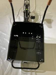 จักรยานบรรทุกของสำหรับครอบครัว โครงเหล็ก พร้อมกล่องไม้สำหรับเด็ก สีดำ - Product Image 2