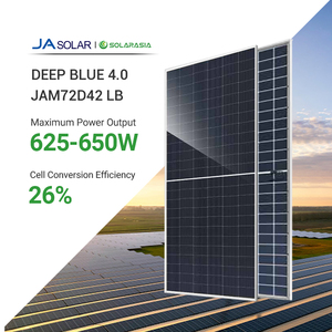 Paneles solares JA 600 vatios 605 vatios 610W 620 W 640 vatios 650W 700W tipo n Panel solar bifacial para generación de electricidad - Product Image 6