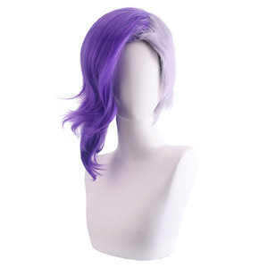 <span class=keywords><strong>Perruque</strong></span> de cosplay The Main Saint Da Pirates Vs. Wang Peigiwan, bicolore, cheveux longs bouclés violets - Product Image 2