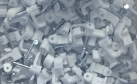 Clips de câble circulaires plats avec connecteur de fil de clou en acier trempé résistant en PE et en acier zingué et accessoires