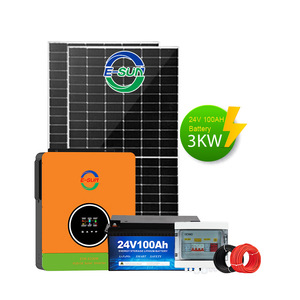 ระบบพลังงานแสงอาทิตย์ E-Sun 3kW แบบออฟกริด แบตเตอรี่ LiFePO4 24V สำหรับเก็บพลังงานภายในบ้าน - Product Image 3