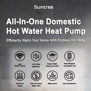 Pompe à chaleur air-eau monobloc SUNTREE R290, chauffe-eau 200L, eau chaude 70°C, réservoir en acier inoxydable, articles en promotion de deuxième main - Product Image 6