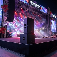 OEM TT 25-A II 1100W RMS Enceinte active deux voies en contreplaqué de bouleau, étanche et portable pour groupes en tournée