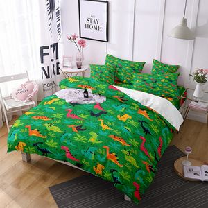 Aoyatex Polyester Trẻ Em Phim Hoạt Hình Khủng Long Bộ Đồ Giường Đặt Dễ Thương In Bộ Đồ Giường Đặt - Product Image 4