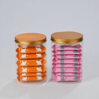 Bocaux de rangement carrés en PET avec couvercles, vente en gros |   Utilisation multiple pour le stockage des aliments, des collations, des bonbons, des aliments pour animaux de compagnie