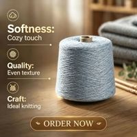 High Tenacity 100% Polyester 21S Ring Spun Yarn with 56.5 Strength for Sports Socks Sewing