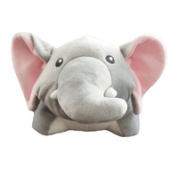 Oreiller de voyage pour enfants en forme d'éléphant, convertible 2 en 1, personnalisé, avec certificat CE/ASTM