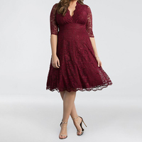 Weixin — robe en dentelle, tenue de grande taille,