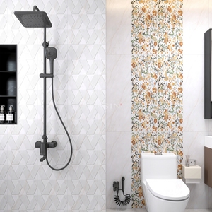 Piastrella in Porcellana Stile Italiano 300X900, Effetto Marmo Floreale, Lussuosa Piastrella Antiscivolo Opaca, Ceramica Rustica per Pavimenti e Rivestimenti - Product Image 1