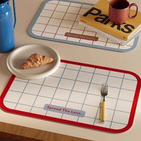 Briefpapier-Kollektion Original Hochwertige Tischsets Farbenfrohe Frühstückstischmatten Wasserdichte Ölbeständige Leder-Wärmeisolierunterlage