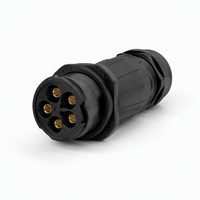 Connecteur étanche IP67 pour applications industrielles et extérieures, prise mâle M40, verrouillage à baïonnette, câble moulé