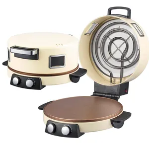 View Window Cooking In 5 minutes 12 24 Inch Timer Ceramic Plate Restaurant Electric Pizza Oven Maker Machine