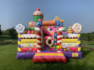 Alquiler de Centro de Juegos Inflable Portátil Personalizado para Eventos, Tobogán Inflable para Bodas y Fiestas de 7x5.5m con Capacidad para 10 Personas - Product Image 4
