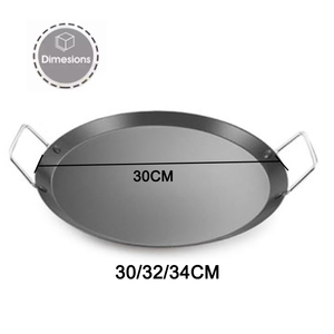 2024 all'ingrosso OEM ODM metallo in ferro famiglia riunione <span class=keywords><strong>giardino</strong></span> Party campeggio dimensioni personalizzate Paella Pan - Product Image 6